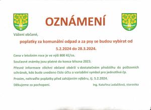 oznámení