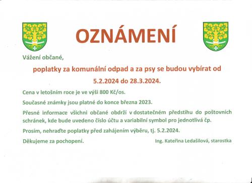 oznámení